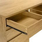Bureau d'angle en L de 152 cm avec 3 tiroirs et 4 compartiments