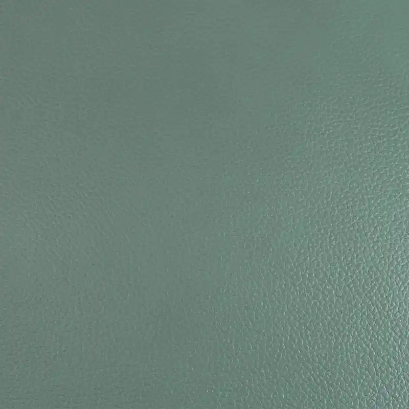 44 Cuir véritable avec surpiqûres à motif losanges et pieds en bois – Vert écume de mer